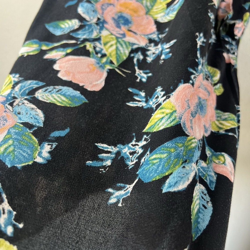 Xhilaration Floral Maxi Long Flowy Summer Spring Cottage Skirt XS Blue Rose - Picture 5 of 12